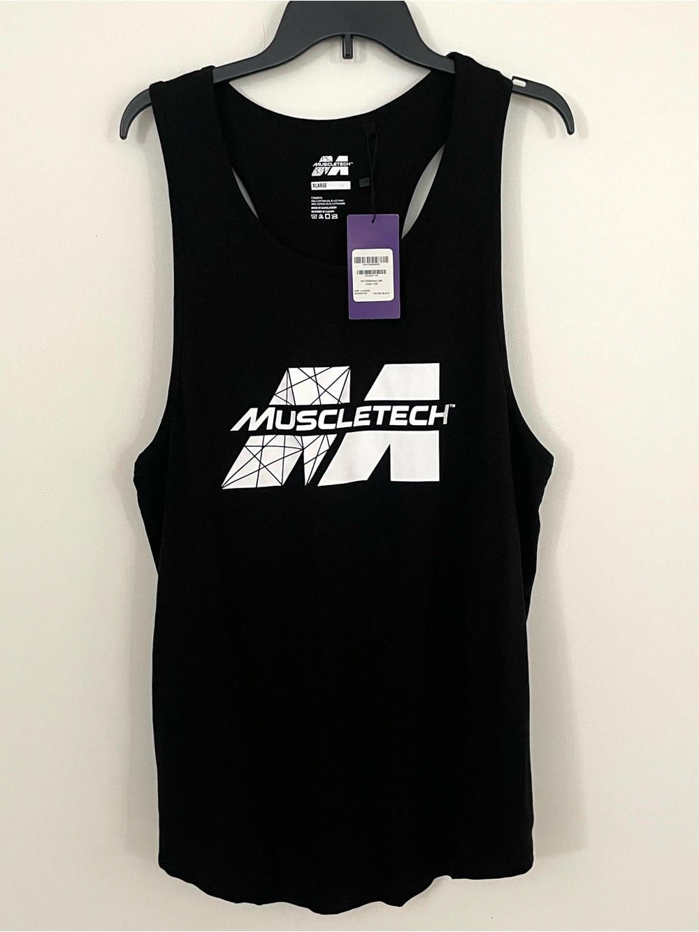 MuscleTech Men's Black Graphic Gym Tank Top NWT Size XL